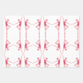 Ballerina mit Namenspersonalisierung Geschenkpapier Set (Vorderseite 3)