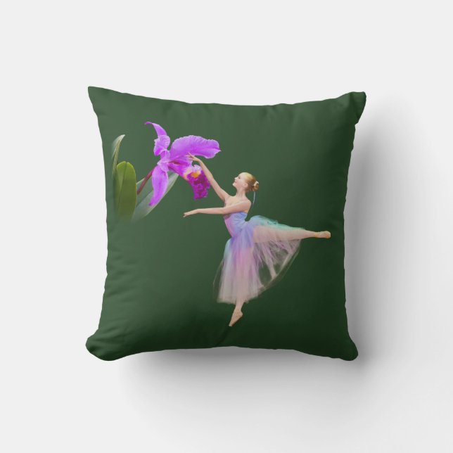 Ballerina mit Orchidee Kissen (Vorderseite)
