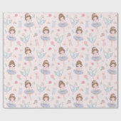 Ballerina mit Schwänen Geschenkpapier (Flach)