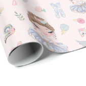 Ballerina mit Schwänen Geschenkpapier (Rolleneckpunkt)
