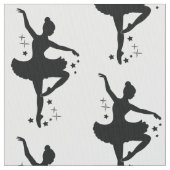 Ballerina mit Sternen in der Silhouette Stoff (Nahaufnahme)