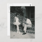 Ballerina mit Vater Postkarte (Vorne/Hinten)