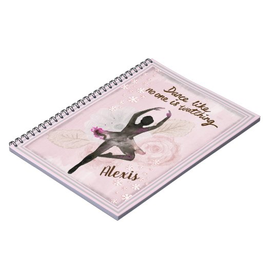 Ballerina mit Zitat Notizblock (Linke Seite)