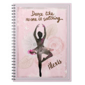 Ballerina mit Zitat Notizblock (Vorderseite)