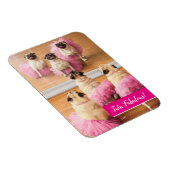 Ballerina-Mops in Tutus Magnet (Rechte Seite)
