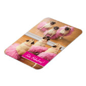 Ballerina-Mops in Tutus Magnet (Linke Seite)