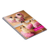 Ballerina-Mops in Tutus Notizblock (Rechte Seite)