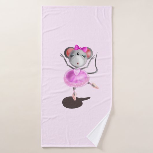 Ballerina Mouse Badetuch Badehandtuch (Badehandtuch)