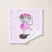Ballerina Mouse Badetücher Badhandtuch Set (Waschlappen)