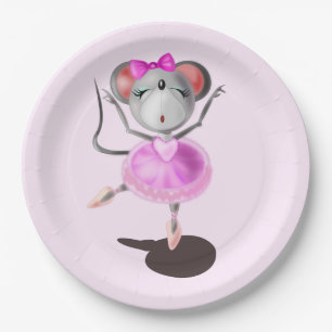 Ballerina Mouse Funny Paper Tellers Ballett Tänzer Pappteller
