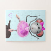 Ballerina Mouse Funny Puzzle Happy Ballet Dancer (Horizontal)