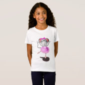 Ballerina Mouse Funny T - Shirt Happy Ballet Dance (Vorne ganz)