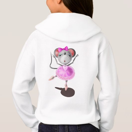 Ballerina Mouse Kids' Hoodie (Rückseite)