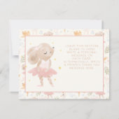 Ballerina Mouse Tutu begeistert Dankeskarte (Rückseite)