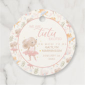 Ballerina Mouse Tutu Erregte Kinderdusche Geschenkanhänger (Rückseite)