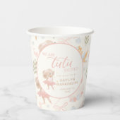 Ballerina Mouse Tutu Erregte Kinderdusche Pappbecher (Rückseite)