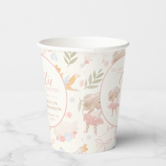 Ballerina Mouse Tutu Erregte Kinderdusche Pappbecher (Rechts)