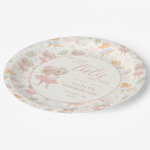 Ballerina Mouse Tutu Erregte Kinderdusche Pappteller (Schrägansicht)