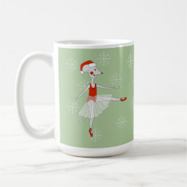 Ballerina Mouse Weihnachten Schneeflocken Tasse