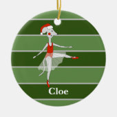 Ballerina Mouse WeihnachtsSpecial Keramik Ornament (Vorne)