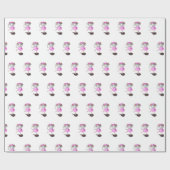 Ballerina Mouse Wrapping Paper Happy Ballet Dancer Geschenkpapier (Flach)