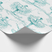 Ballerina Moves Muster Aquamarin ID738 Geschenkpapier (Ecke)