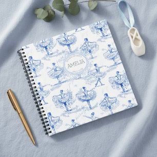 Ballerina Moves Muster Blau ID738 Notizblock