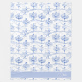 Ballerina Moves Muster Blue ID738 Fleecedecke (Vorderseite)