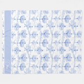 Ballerina Moves Muster Blue ID738 Fleecedecke (Vorderseite (Horizontal))