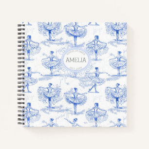 Ballerina Moves Muster Blue ID738 Notizblock