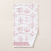 Ballerina Moves Muster Pink ID738 Badhandtuch Set (Handtuch)