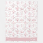 Ballerina Moves Muster Pink ID738 Fleecedecke (Vorderseite)