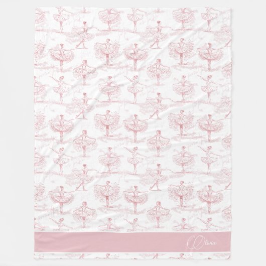 Ballerina Moves Muster Pink ID738 Fleecedecke (Vorderseite)