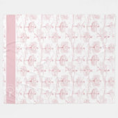 Ballerina Moves Muster Pink ID738 Fleecedecke (Vorderseite (Horizontal))