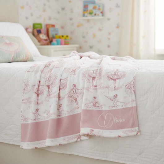 Ballerina Moves Muster Pink ID738 Fleecedecke