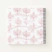 Ballerina Moves Muster Pink ID738 Notizblock (Rückseite)