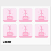 Ballerina Music Box Girl Birthday Deco Sticker (Blatt)