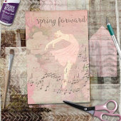 Ballerina Musical Spring Forward Decoupage Seidenpapier