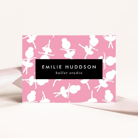 Ballerina Muster, Ballettlehrer, Tanzstudio Visitenkarte