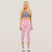 Ballerina Muster, Ballettmädchen, Balletttanz Capri Leggings (Vorderseite)