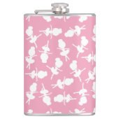 Ballerina Muster, Ballettmädchen, Balletttanz Flachmann (Vorderseite)