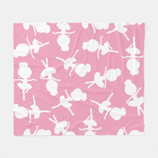 Ballerina Muster, Ballettmädchen, Balletttanz Fleecedecke (Vorderseite (Horizontal))