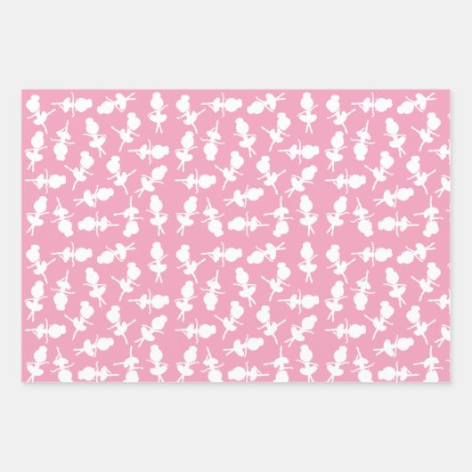 Ballerina Muster, Ballettmädchen, Balletttanz Geschenkpapier Set (Vorderseite 2)