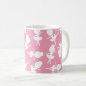 Ballerina Muster, Ballettmädchen, Balletttanz Kaffeetasse (VorderseiteRechts)