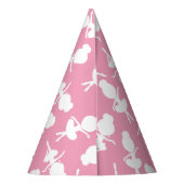 Ballerina Muster, Ballettmädchen, Balletttanz Partyhütchen (Rückseite)