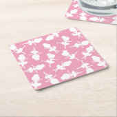 Ballerina Muster, Ballettmädchen, Balletttanz Rechteckiger Pappuntersetzer (angewinkelt)