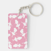 Ballerina Muster, Ballettmädchen, Balletttanz Schlüsselanhänger (Rückseite)