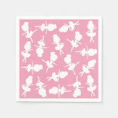 Ballerina Muster, Ballettmädchen, Balletttanz Serviette (Vorderseite)