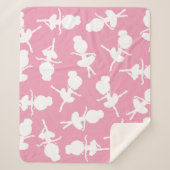 Ballerina Muster, Ballettmädchen, Balletttanz Sherpadecke (Vorderseite)