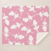 Ballerina Muster, Ballettmädchen, Balletttanz Sherpadecke (Vorderseite (Horizontal))